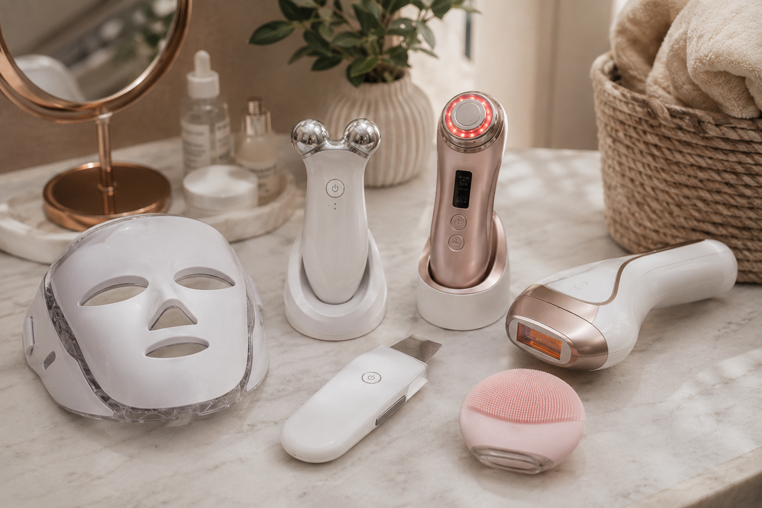 Complementos y accesorios para rutina de belleza y cuidado personal
